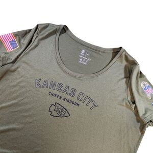 Kansas City Chiefs The Nike Tee Salute To Service T shirt Women XXL Olive Green